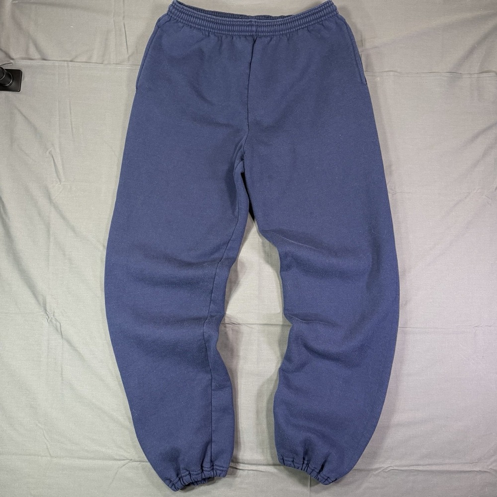 Men's Russell Athletic Navy Blue Sweatpants Size XL Vintage With Pockets 34-36 W